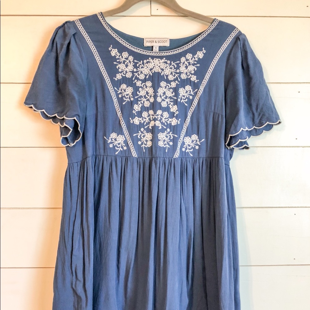 Piper and Scoot blue dress